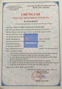 chứng chỉ năng lực xây dựng