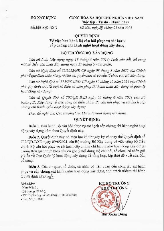 Tài liệu ôn thi chứng chỉ hành nghề xây dựng