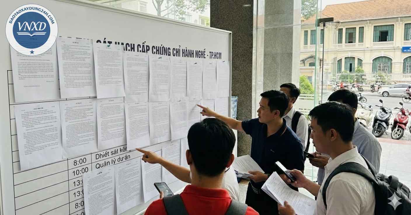 lịch thi chứng chỉ hành nghề xây dựng tại Hà Nội